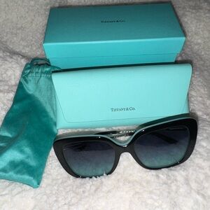 Like New Elegant Black and Blue Authentic Tiffany Sunglasses